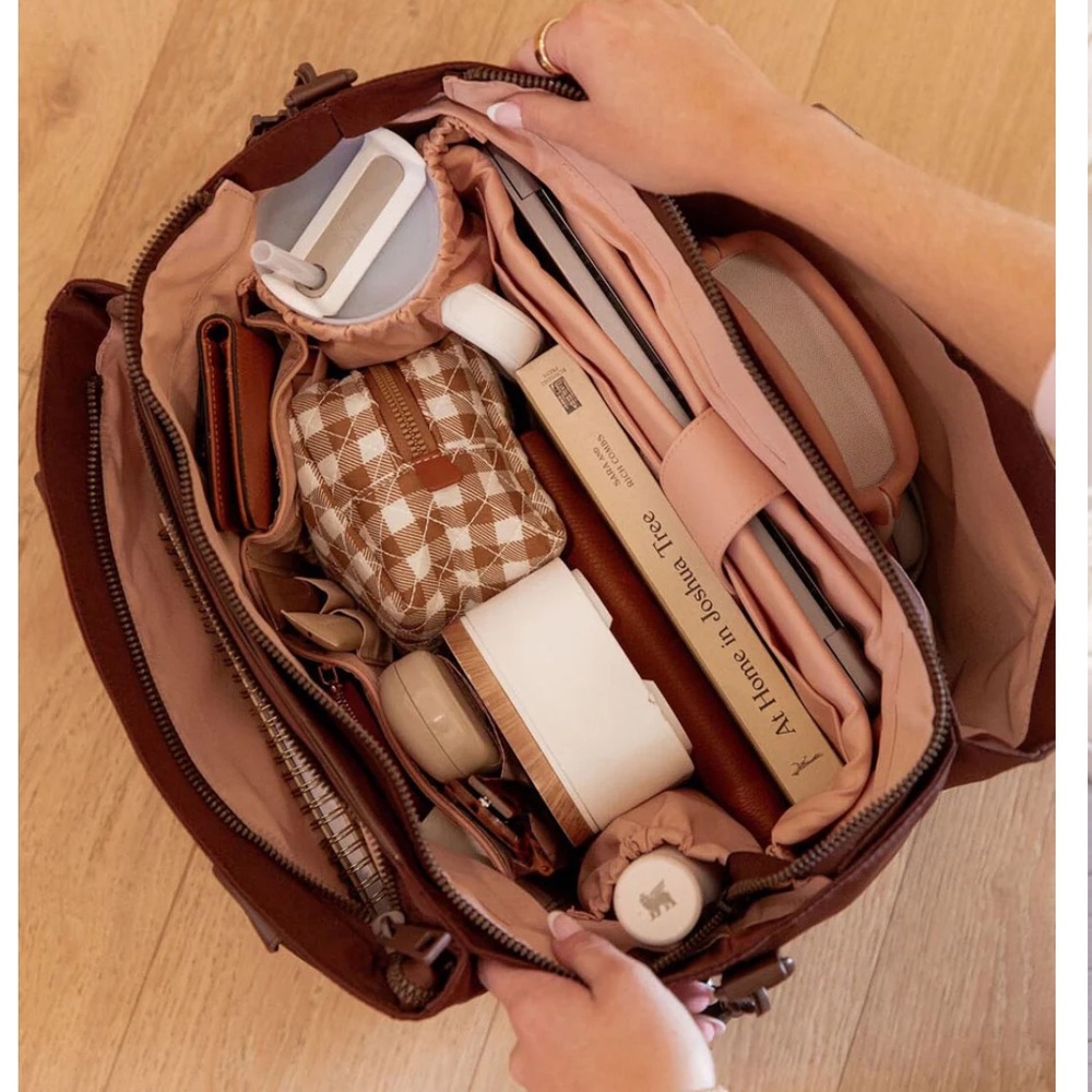 Poppy & Peonies Daily Tote in Espresso - Picture 6 of 16